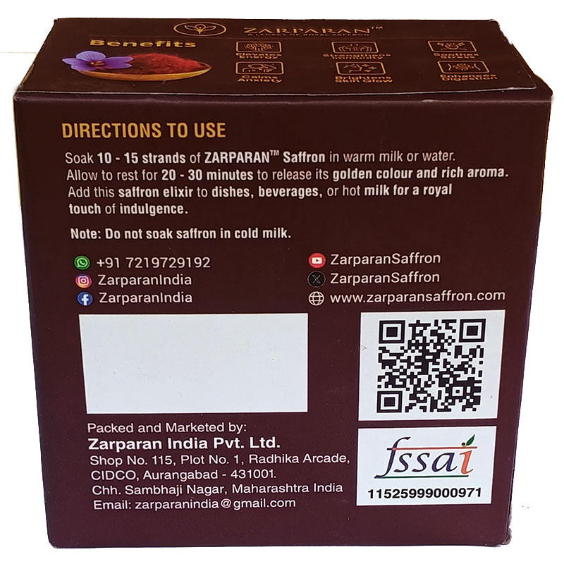 Zarparan Premium Kashmiri Mongra Saffron – 1gm - Image 6