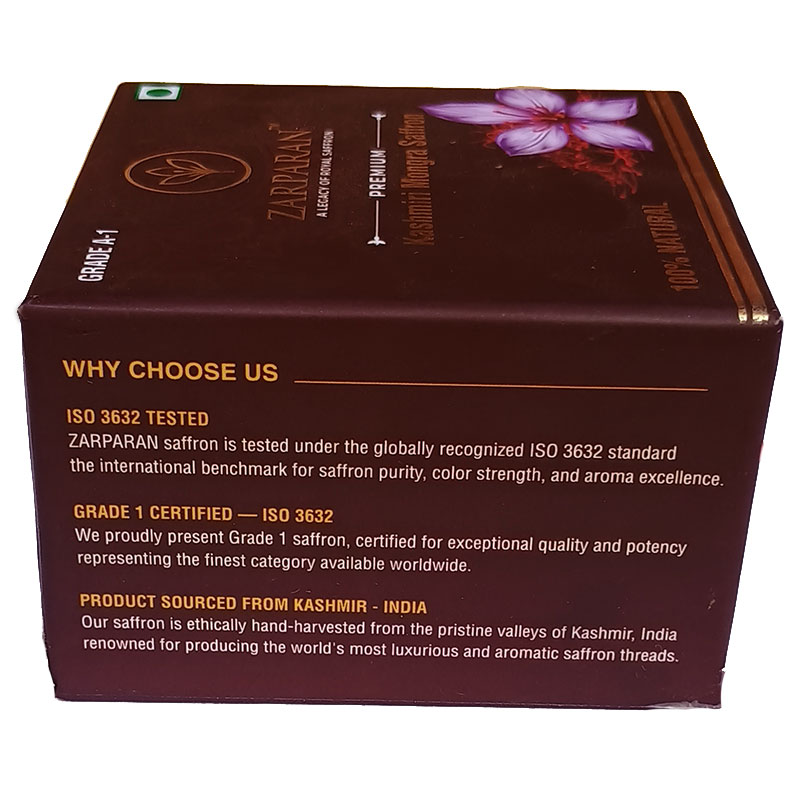 Zarparan Premium Kashmiri Mongra Saffron – 1gm - Image 4